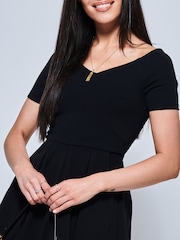 Jolie Moi Black Lenora Fit & Flare Midi Dress - Image 5 of 5
