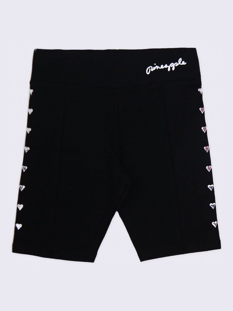Pineapple Black Heart Stud Cycling Shorts - Image 5 of 5