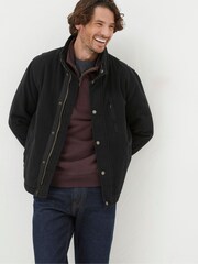FatFace Black Canvas Jacket - Image 1 of 6