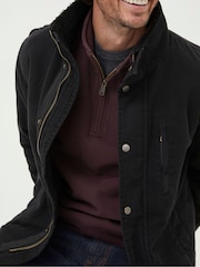 FatFace Black Canvas Jacket - Image 4 of 6
