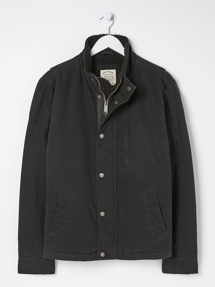 FatFace Black Canvas Jacket - Image 6 of 6