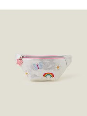 Angels By Accessorize Silver Girls Embroidered Badge Belt Bag - Image 1 of 3