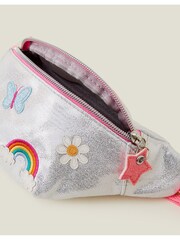 Angels By Accessorize Silver Girls Embroidered Badge Belt Bag - Image 3 of 3