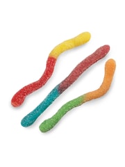 Treat Kitchen Sugared Neon Gummy Worms sweets 1 Kilo Bag - Image 2 of 3