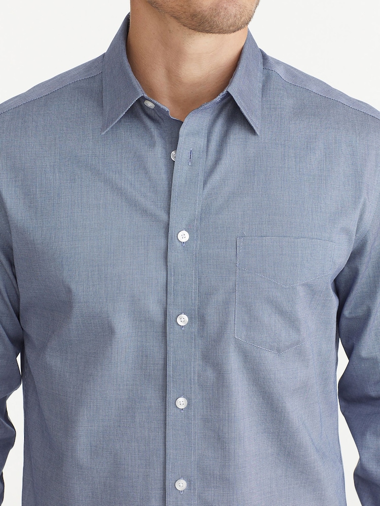 Синий выключен - UNTUCKit Slim Fit 100% Cotton Wrinkle Free Pio Cesare Shirt - Изображение 2 из 4