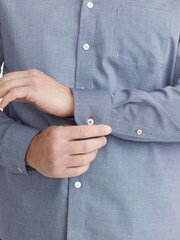 Синий выключен - UNTUCKit Slim Fit 100% Cotton Wrinkle Free Pio Cesare Shirt - Изображение 3 из 4