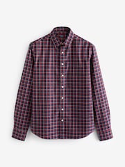 UNTUCKit Red/Blue Wrinkle-Free Slim Fit Cheny 100% Cotton Shirt - Image 5 of 6