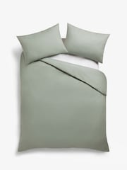 Green Collection Luxe 200 Thread Count 100% Egyptian Cotton Percale Luxury Duvet Cover And Pillowcase Set - Image 4 of 5