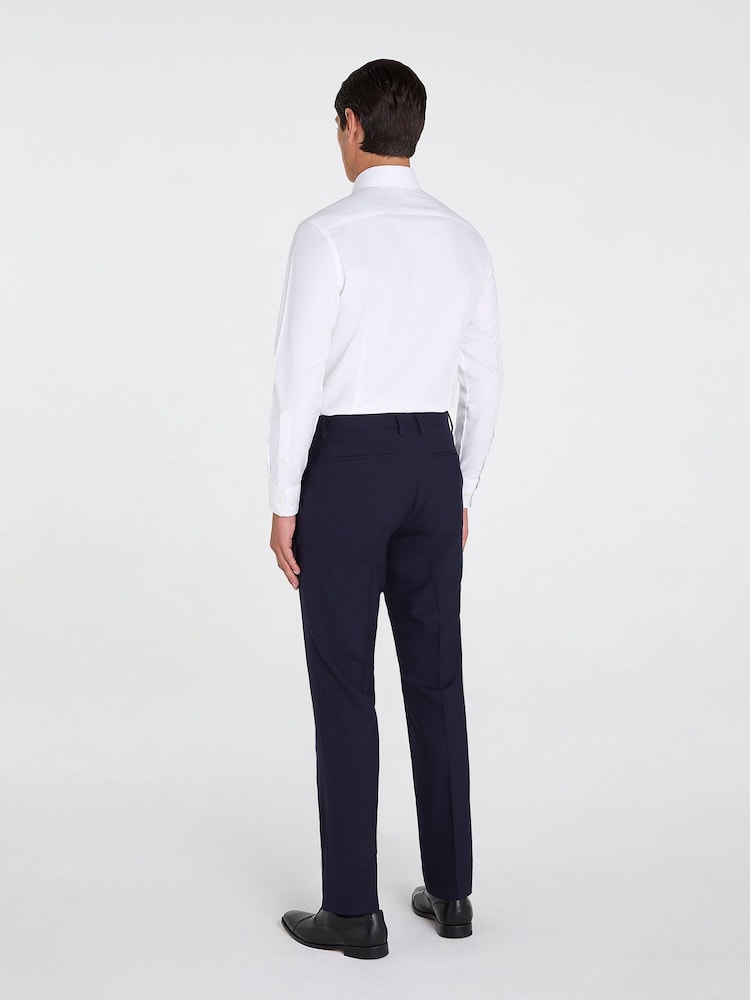 TM Lewin White Slim Fit Non-Iron Regular Plain Twill Single Cuff Shirt - Image 2 of 8