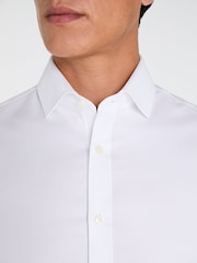 TM Lewin White Slim Fit Non-Iron Regular Plain Twill Single Cuff Shirt - Image 4 of 8