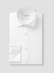 TM Lewin White Slim Fit Non-Iron Regular Plain Twill Single Cuff Shirt - Image 7 of 8