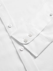 TM Lewin White Slim Fit Non-Iron Regular Plain Twill Single Cuff Shirt - Image 8 of 8