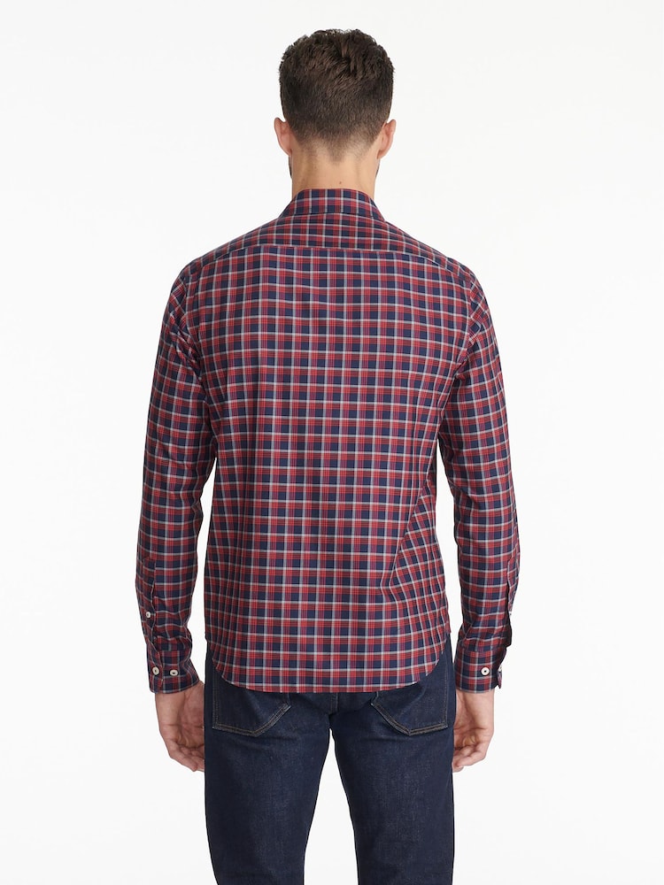UNTUCKit Blue Dark Wrinkle-Free Slim Fit Cheny 100% Cotton Shirt - Image 2 of 5