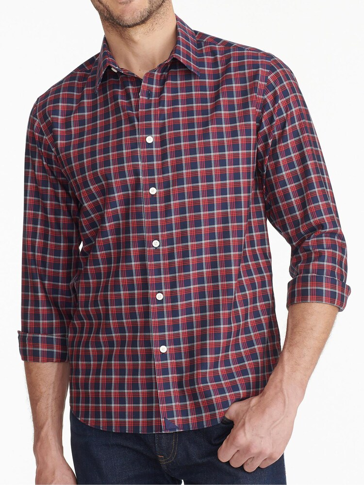 UNTUCKit Blue Dark Wrinkle-Free Slim Fit Cheny 100% Cotton Shirt - Image 5 of 5