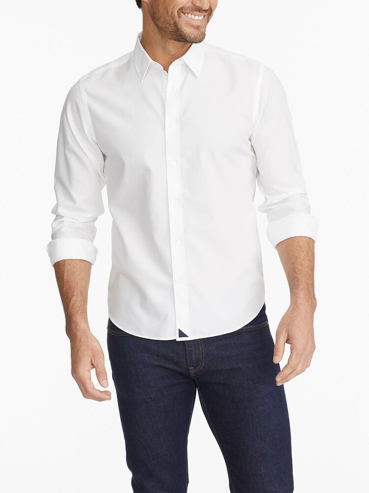 UNTUCKit White Lilly 100% Cotton Wrinkle-Free Relaxed Fit Las Cases Shirt - Image 1 of 4