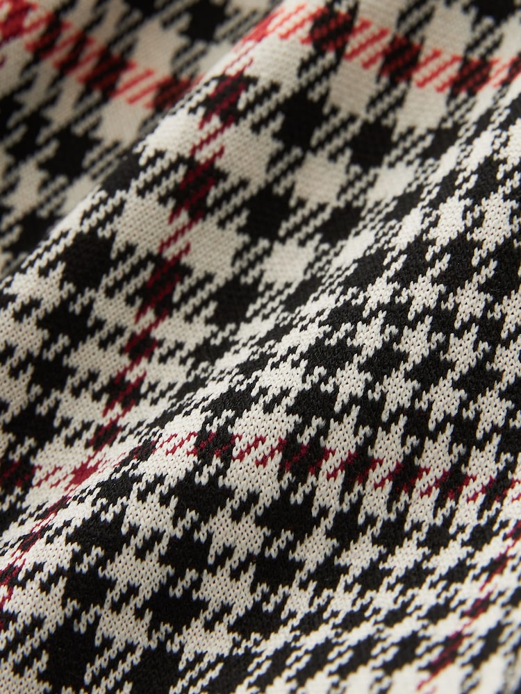 Neutral Check Ponte Zip Detail Leggings - Image 6 of 6 Neutral Check Ponte Zip Detail Leggings - Image 6 of 6