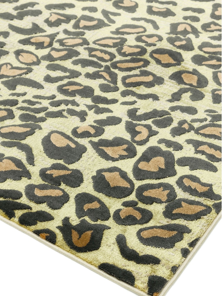 Asiatic Rugs Yellow Quantam Leopard Rug - Image 5 of 5