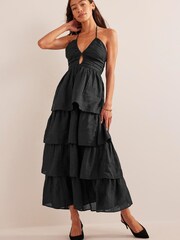 Boden Black Ruched Bodice Rara Maxi Dress - Image 1 of 6