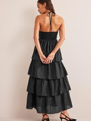 Boden Black Ruched Bodice Rara Maxi Dress - Image 2 of 6