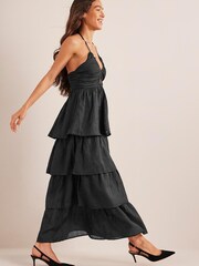 Boden Black Ruched Bodice Rara Maxi Dress - Image 4 of 6