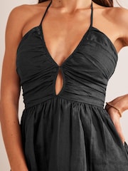 Boden Black Ruched Bodice Rara Maxi Dress - Image 5 of 6