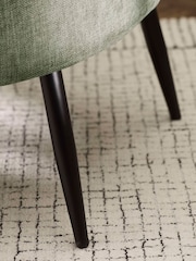 Julian Bowen Olive Green Dahlia Linen Upholstered Accent Chair - Image 7 of 9