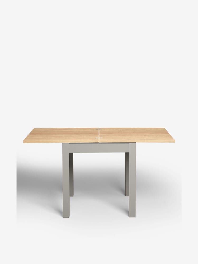 Dove Grey Oak Effect 4 to 6 Seater Foldable Extending Dining Table - Image 7 of 7