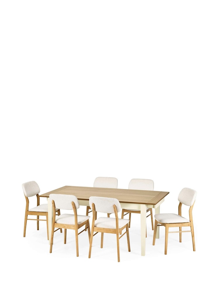 Julian Bowen Natural Oak Larissa Rectangular Extending Dining Table - Image 11 of 11 Julian Bowen Natural Oak Larissa Rectangular Extending Dining Table - Image 11 of 11