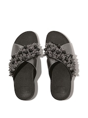 FitFlop Purple Lulu Bauble Bead Cross Slides - Image 3 of 4