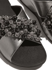 FitFlop Purple Lulu Bauble Bead Cross Slides - Image 4 of 4