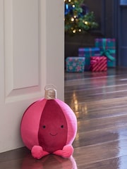 Multi Christmas Bauble Velvet Doorstop - Image 1 of 5