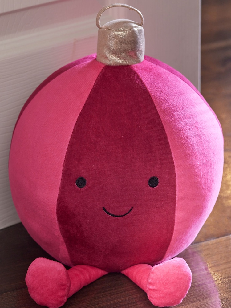 Multi Christmas Bauble Velvet Doorstop - Image 2 of 5