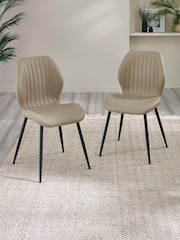 Julian Bowen White Marble Cream Luca 100cm Round Dining Set with 4 Morris Chairs - Image 7 of 10