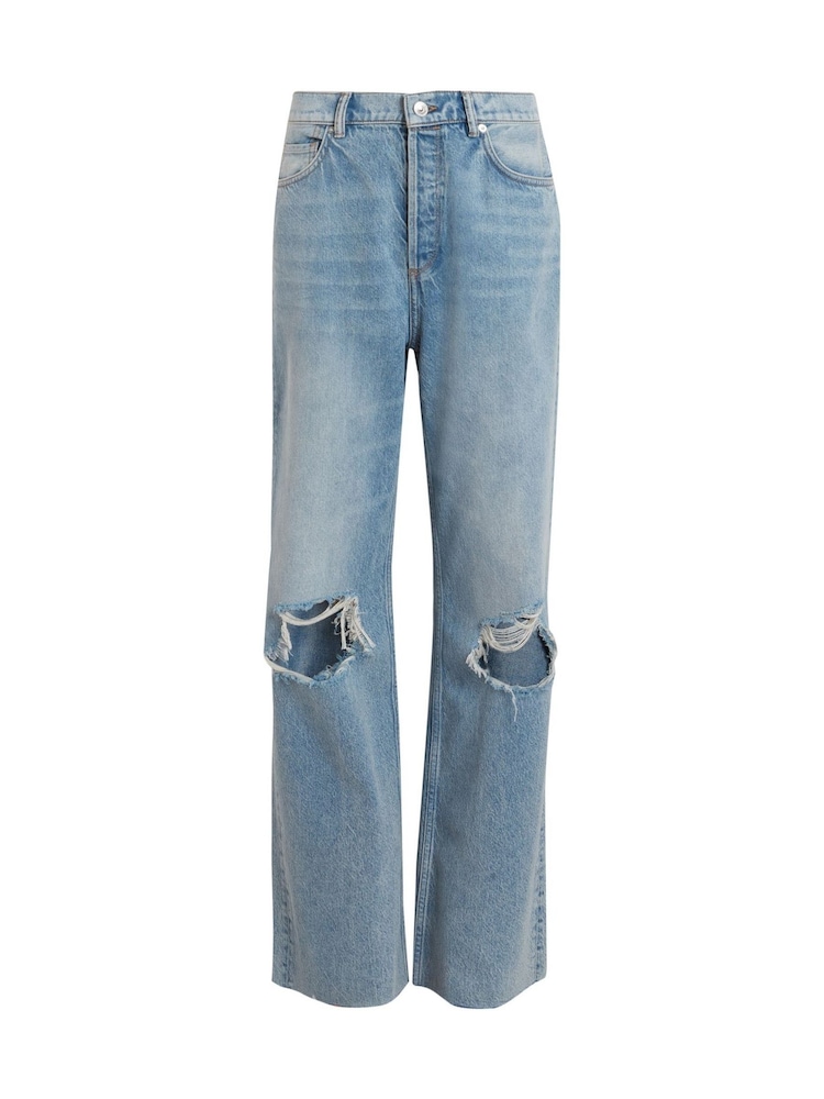 AllSaints Blue Wendel Destroy Jeans - Image 10 of 10