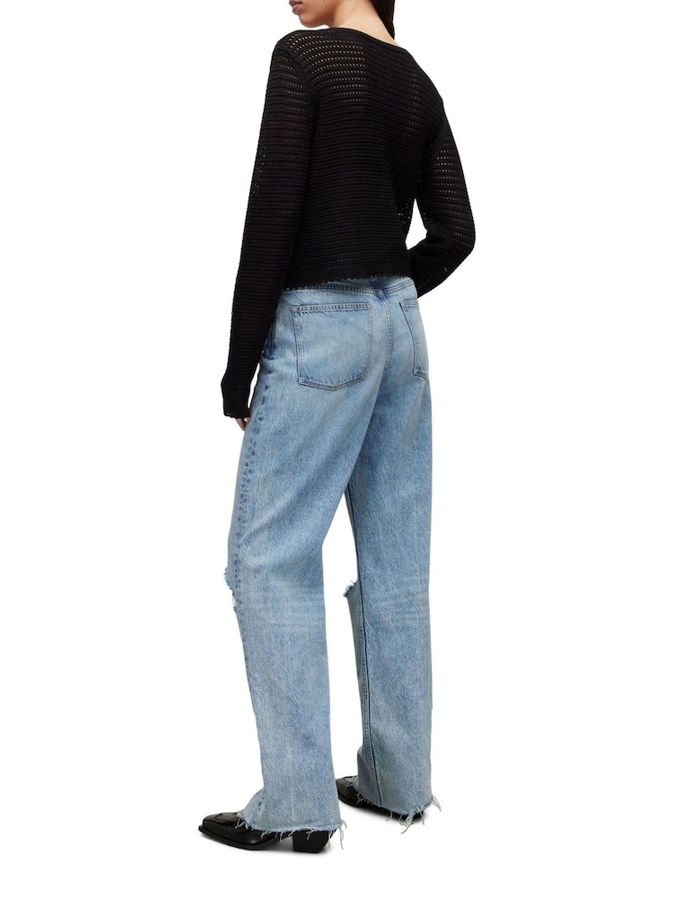 AllSaints Blue Wendel Destroy Jeans - Image 2 of 10