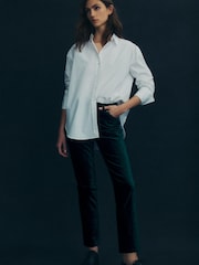 Teal Blue Premium Velvet Trousers - Image 2 of 9