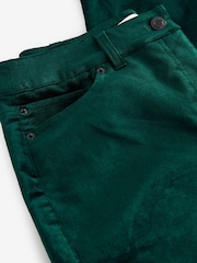 Teal Blue Premium Velvet Trousers - Image 9 of 9