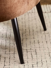 Julian Bowen Rust Brown Dahlia Linen Upholstered Accent Chair - Image 7 of 9