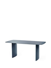 Julian Bowen Matt Blue Element Rectangular Glass Table - Image 2 of 9