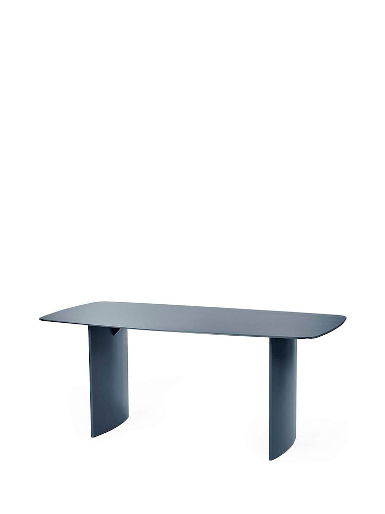Julian Bowen Matt Blue Element Rectangular Glass Table - Image 2 of 9 Julian Bowen Matt Blue Element Rectangular Glass Table - Image 2 of 9