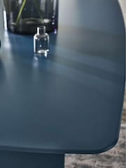 Julian Bowen Matt Blue Element Rectangular Glass Table - Image 7 of 9