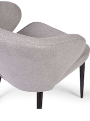 Julian Bowen Black Marble Light Grey Luca 100cm Round Dining Set with 4 Marcus Chairs - Image 9 of 10