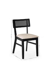 Julian Bowen Annika Round Extending Dining Set with 4 Rattan Chairs - Εικόνα 4 του 9