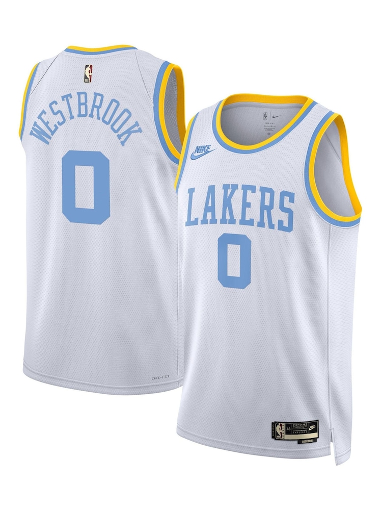Nike White Los Angeles Lakers Classic Edition Swingman Jersey - Russell Westbrook Unisex - Image 1 of 3