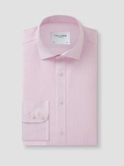 TM Lewin Pink Slim Fit Non-Iron Regular Bengal Single Cuff Shirt - Image 3 of 6