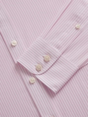 TM Lewin Pink Slim Fit Non-Iron Regular Bengal Single Cuff Shirt - Image 5 of 6