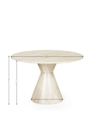 Julian Bowen Cream Marble Verona 120cm Round 4 Seater Dining Table - Image 5 of 8