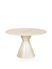 Julian Bowen Cream Marble Verona 120cm Round 4 Seater Dining Table - Image 7 of 8
