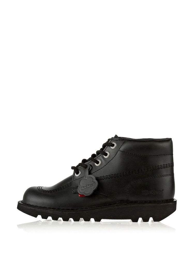 Kickers Black Youth Kick Hi Leather Shoes - Image 1 of 6