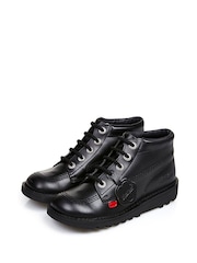 Kickers Black Youth Kick Hi Leather Shoes - Image 3 of 6